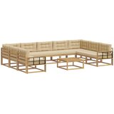  Set vanjskih sofa 10 kom. Bijela i bež | shoptok.hr