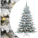 vidaXL Umetno Zložljivo Božično Drevo Bela 180 cm PE in PVC | Shoptok.si