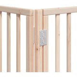 vidaXL Ograda za pse z vrati zložljiva 15 panelov 750 cm topolovina | Shoptok.si