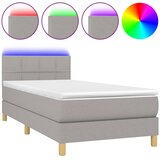  box spring s madracem LED svjetlosivi 100x200 cm tkanina | shoptok.hr