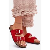 Boto Women's sandals on cork platform with buckles red Evisolla | shoptok.hr