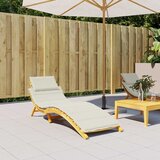  Jastuk za ležaljku prošarani krem 186x58x4 cm od tkanine | shoptok.hr