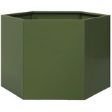 Vrtna sadilica maslinastozelena šesterokutna 69x60x45 cm čelik | Eponuda.com