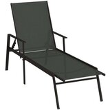  Ležalnik iz jekla in tekstila črn, (20662877) | Shoptok.si