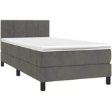  box spring s madracem LED tamnosivi 100x200 cm baršun | shoptok.hr