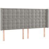  Posteljno vzglavje svetlo sivo 203x16x118/128 cm žamet, (20794006) | Shoptok.si