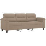  2-dijelni set sofa s jastucima smeđesivi od mikrovlakana | shoptok.hr