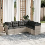 vidaXL 6-dijelni set vrtnih sofa od poliratana s jastucima svjetlosivi | shoptok.hr