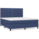 Krevet s oprugama i madracem plavi 180x200 cm od tkanine | shoptok.hr