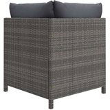 vidaXL Modularna kutna sofa od poliratana s jastucima siva | shoptok.hr