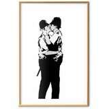  Plakat - Kissing Coppers 60x90 Zlatni okvir s margom | shoptok.hr