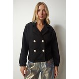  Women's Black Metal Buttoned Cachet Jacket | Eponuda.ba