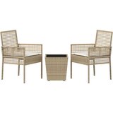 Bistro set za vrt 3 pcs Bež poliratan | Eponuda.ba