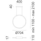 ARTEMIDE 1992360APP-LED RGBW prigušiva luster na sajli DISCOVERY LED/42W/230V bronzan | Eponuda.com