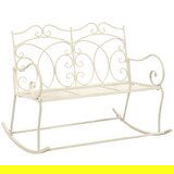 vidaXL vrtna klop iz železa 104 cm antično bela | Shoptok.si