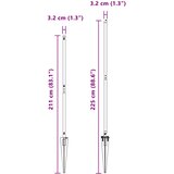  Stup za ogradu 26 pcs Siva 3,2 x 3,2 x 225 cm | shoptok.hr