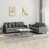  2-dijelni set sofa s jastucima tamnosivi od tkanine | shoptok.hr