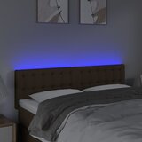  LED uzglavlje tamnosmeđe 144x5x78/88 cm od tkanine | shoptok.hr