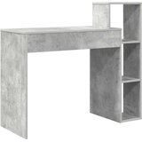  Stol s policom Betonski sivi 100 x 40 x 90 cm Konstruirano drvo | shoptok.hr