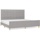  Okvir za krevet bez madraca svjetlosivi 200 x 200 cm od tkanine | shoptok.hr