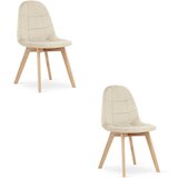 Bora stolica - bež baršun / prirodne noge x 2 | shoptok.hr