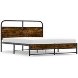 Okvir kreveta bez madraca dimljena boja hrasta 150x200cm drveni | shoptok.hr