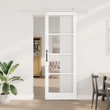 vidaXL Klizna vrata sa setom opreme Bijela 83x232 cm Čvrsto drvo bor Cijene
