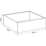  Vrtna saksija 2 kom. Bijela 100 x 100 x 30 cm Čelična vrata | shoptok.hr