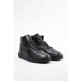 Trendyol Black Genuine Leather Men's High Top Sneakers Cene