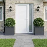  Vrtna posuda za sadnju s LED svjetlom 2 kom. Antracit - Antracit 50 x 60 x 48 cm 2 | shoptok.hr