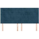  Uzglavlje tamnoplavo 200x5x118/128 cm baršunasto | shoptok.hr