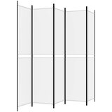 Sobna pregrada s 5 panela bijela 250 x 220 cm od tkanine | shoptok.hr