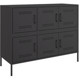 Maison Chic Komoda - Predalnik črna 100,5x39x79 cm jeklo, (21715679) | Shoptok.si