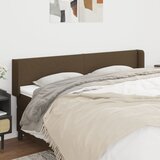 vidaXL Vzglavje z ušesi temno rjav 203x16x78/88 cm blago Cene