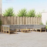  Set vanjskih sofa 11 kom. Bijela i svjetlosiva | shoptok.hr