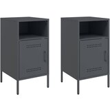 Maison Chic Dvo delni komplet Nočne omarice - Nočne mize antracit 36x39x68 cm jeklo, (21688929) Cene