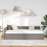  Kutni okvir kreveta Sivo-smeđa 80 cm x 200 cm tkanina | shoptok.hr