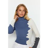 Trendyol Indigo Turtleneck Knitwear Sweater Cene
