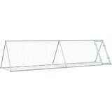 vidaXL Kletka za zajce srebrna 400x105x91 cm pocinkano jeklo | Shoptok.si
