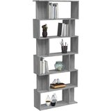 vidaXL Knjižna omara/pregrada siva sonoma 80x24x192 cm inženirski les | Shoptok.si