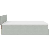 Otomanski krevet s madracem svijetlosivi 140x190 cm baršunasti | shoptok.hr