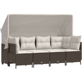 5-dijelni set vrtnih sofa s jastucima poliratan smeđi | shoptok.hr