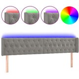  Posteljno vzglavje svetlo sivo 183x16x78/88 cm žamet, (20793708) | Shoptok.si