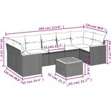  8-dijelni set vrtnih sofa s jastucima bež od poliratana | shoptok.hr