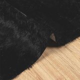  Čupavi tepih s visokim vlaknima crni 120x120 cm poliester | shoptok.hr