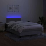  Box spring postelja z vzmetnico LED sv. siva 120x200 cm blago, (20724995) | Shoptok.si