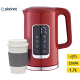 Platinet PEKR723 grelnik vode, 1.7L, 2200W, digitalni zaslon, 5 stopenj, funkcija keep warm, varnostne zaščite, samodejni izklop, 360° podstavek, +gratis skodelica,, (21591859) | Shoptok.si