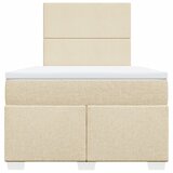  Krevet s oprugama i madracem krem 120 x 200 cm od tkanine | shoptok.hr
