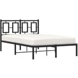 vidaXL Kovinski posteljni okvir z vzglavjem črn 120x200 cm | Shoptok.si