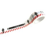 Traka Opozorilni trak Razdalja (Do x Š: 66 m x 50 mm, Rdeča/Črna) | Shoptok.si
